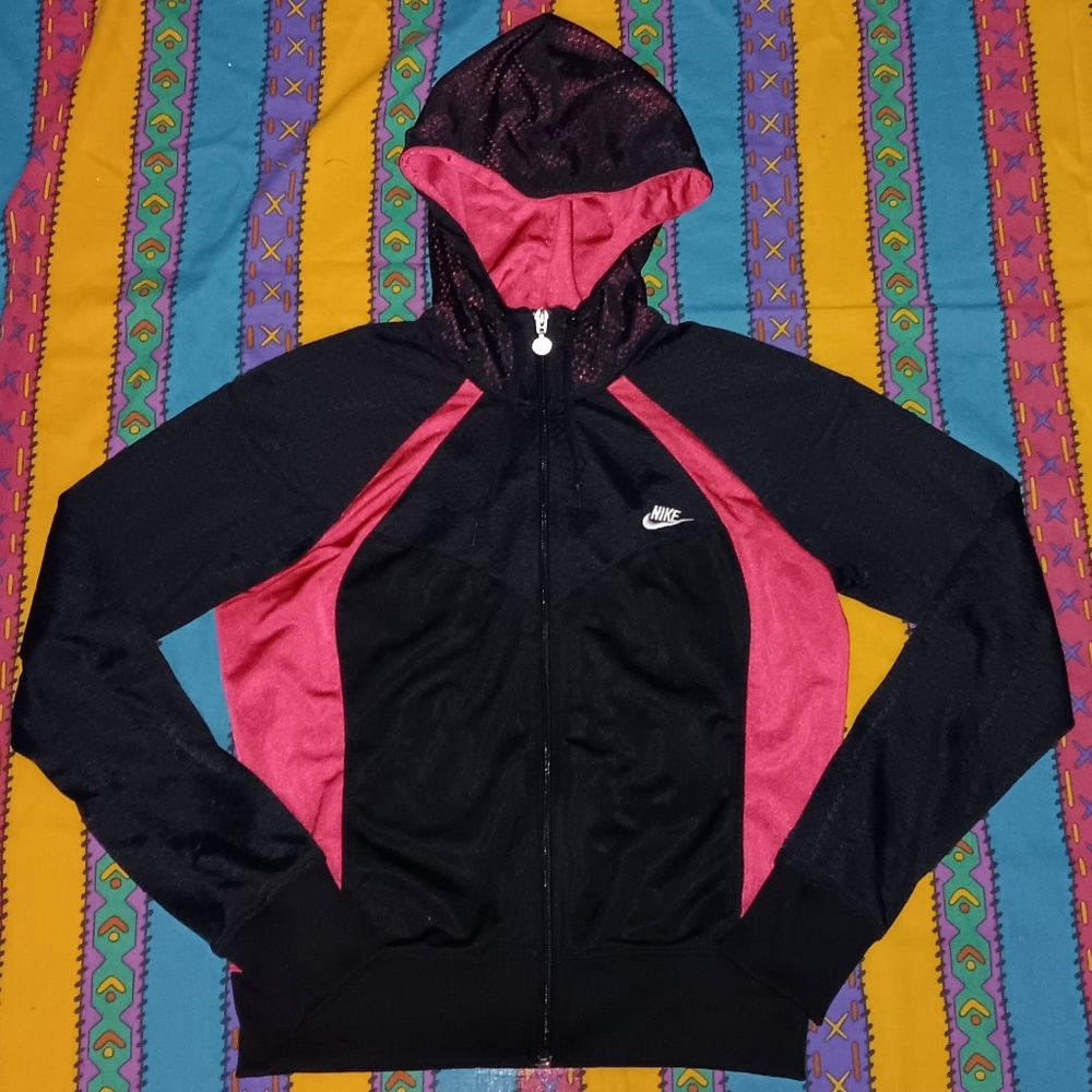 Y2K Nike Vintage Zip Up Jersey Hoodie Sportswear Ladies